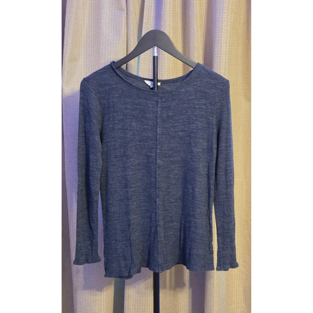 Loft Long Sleeve Lounge T-Shirt Women's Size Medium Navy Spandex Blend